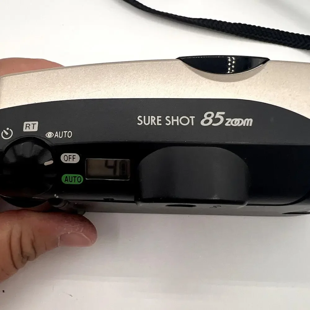 CANON Vtg Sure Shot 85 Zoom 35mm Film Camera- Powers On